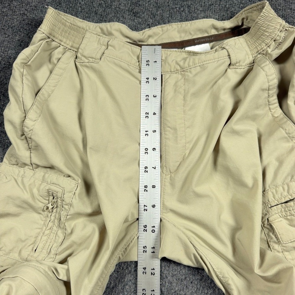 Columbia Convertible Cargo Pants Womens S Khaki Titanium Omni-Dry Zip Off Hiking - Picture 10 of 15
